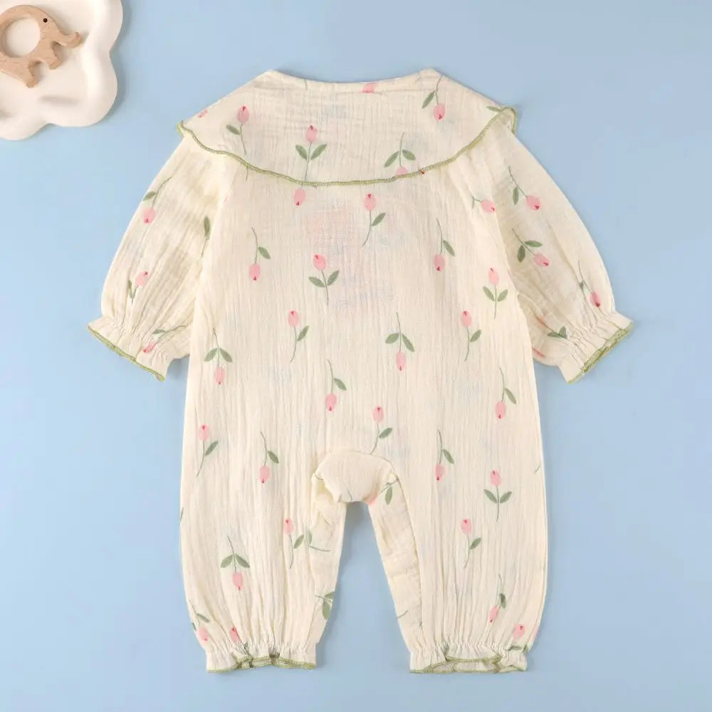 Autumn Baby Clothes Infant Cute Long-sleeved Jumpsuit Girls Summer Cute Jumpsuit for Going Out Trendy Pure Cotton Jumpsuit
