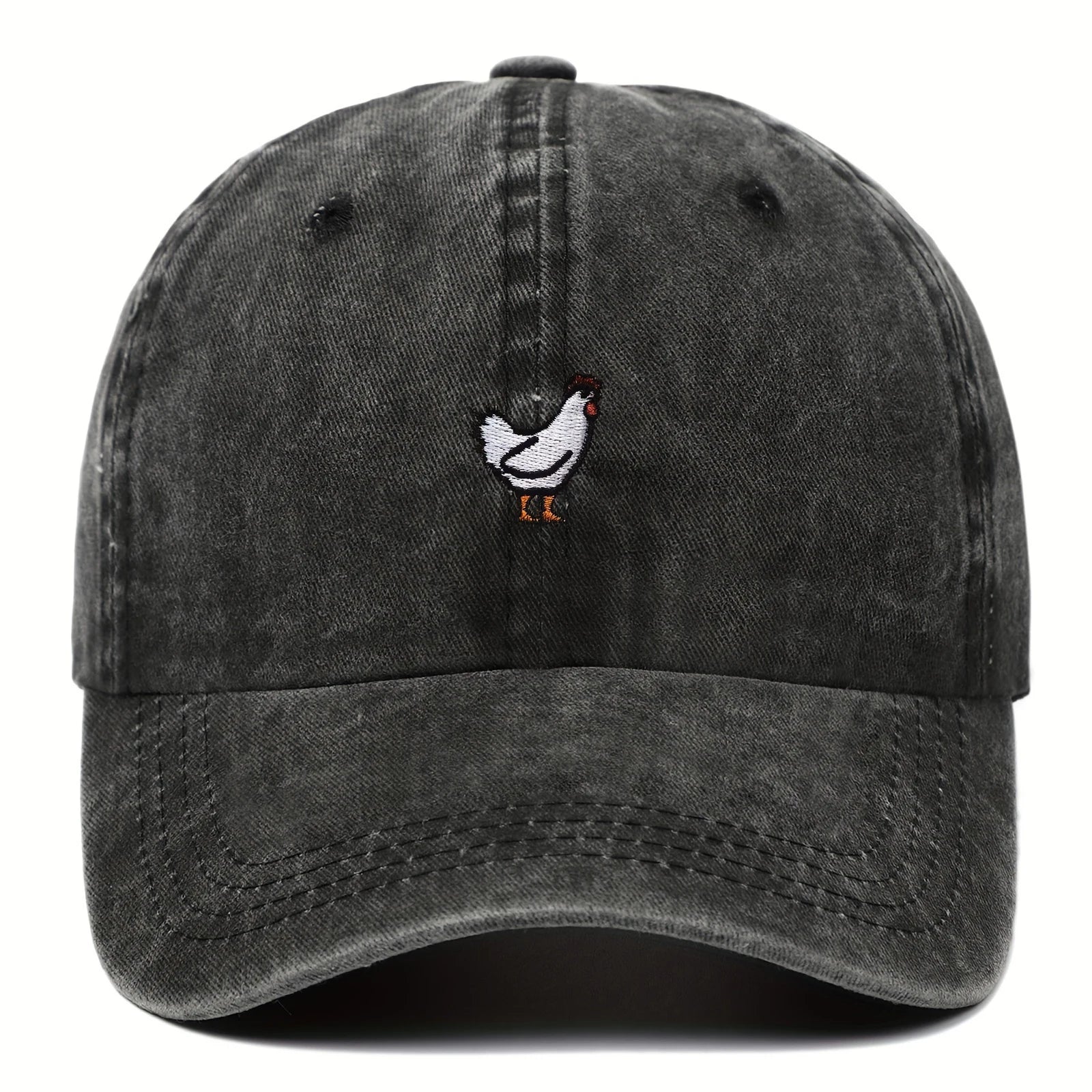 Trendy and Versatile Chicken Patterned Embroidered Baseball Cap Multifunctional Adjustable Dad Hat Men and Women Outdoor Sun hat