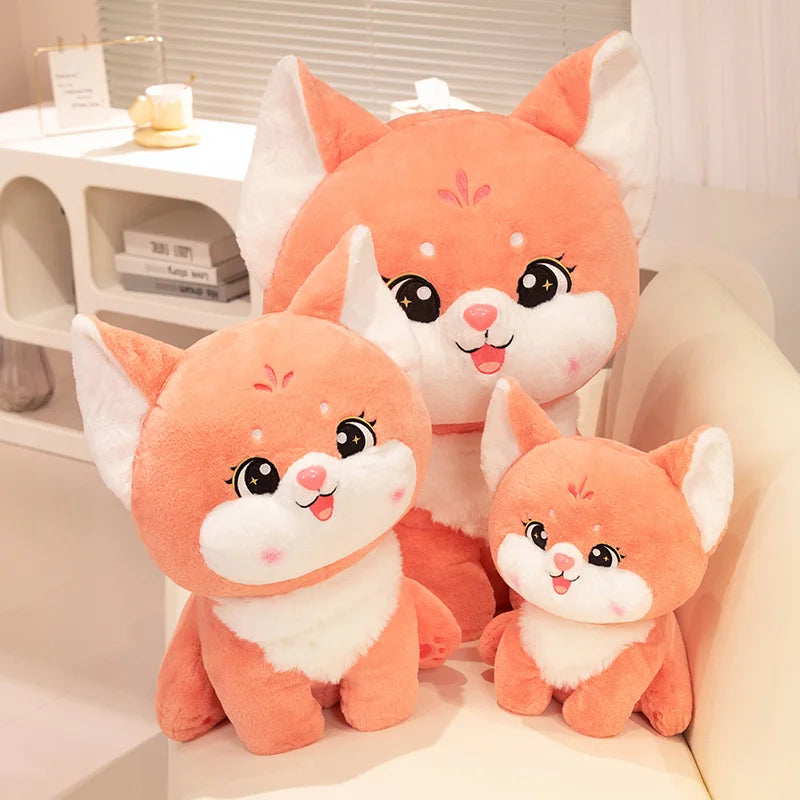 Cute Long-Tail Fox Doll Stuffed Animal Plush Toy Huggable Soft Cartoon Fox Gift Perfect Christmas Present
