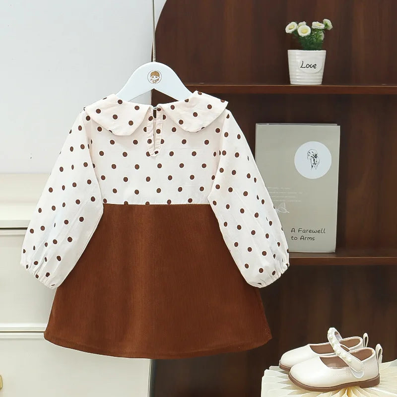 Girls Autumn Dress New Style Baby Girl Dress Stylish Children's Princess Dress Bear Baby Clothes