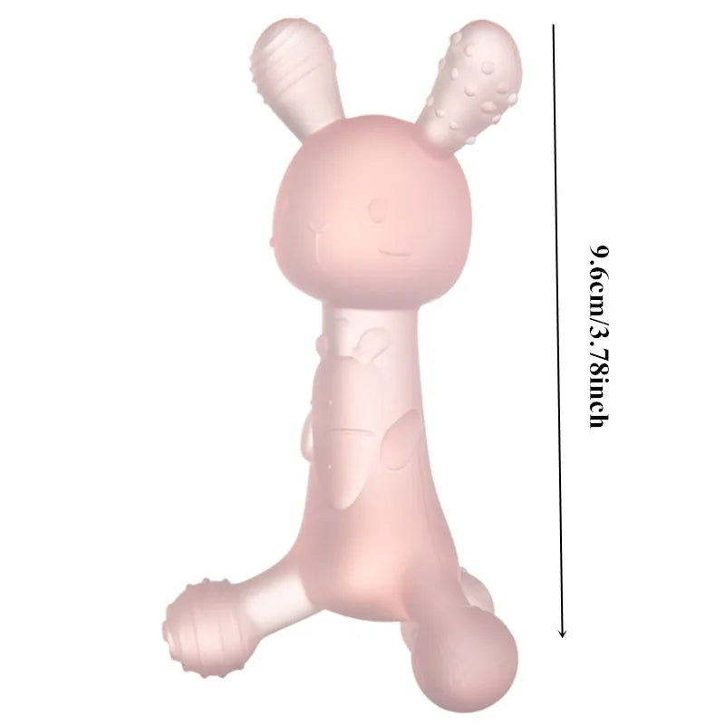 Silicone Baby Teether BPA Free Liquid Silicone Baby Chewing Toys Cartoon Shape Newborn Rodent Handhold Molar Teether Baby Stuff