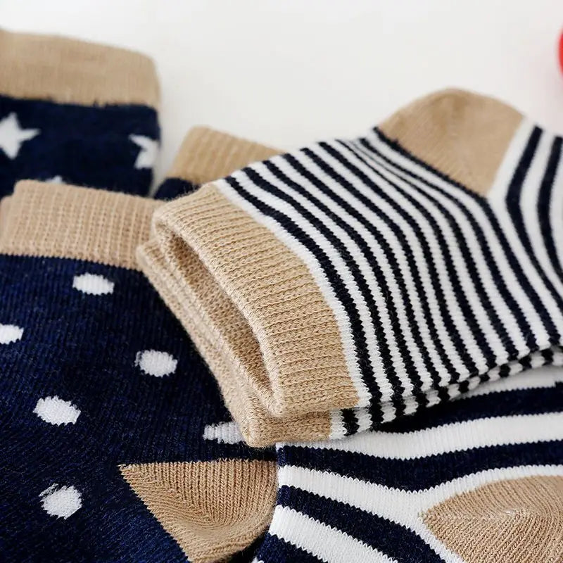 5Pairs Baby Socks Cotton Spring Autumn Cartoon Animal Children's Sock Girls Cute Newborn Boy Toddler Kids Socks 0-6 Years