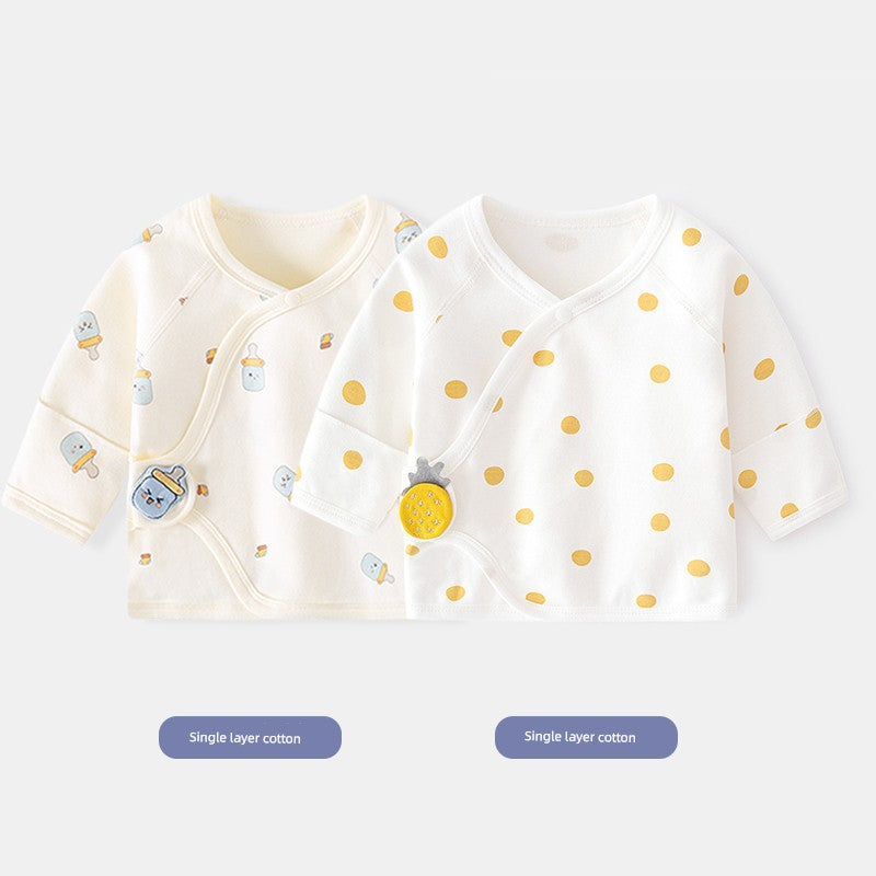 2 Pieces Newborn Pure Cotton Boneless Gown Winter Coat