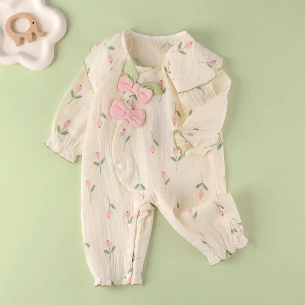 Autumn Baby Clothes Infant Cute Long-sleeved Jumpsuit Girls Summer Cute Jumpsuit for Going Out Trendy Pure Cotton Jumpsuit
