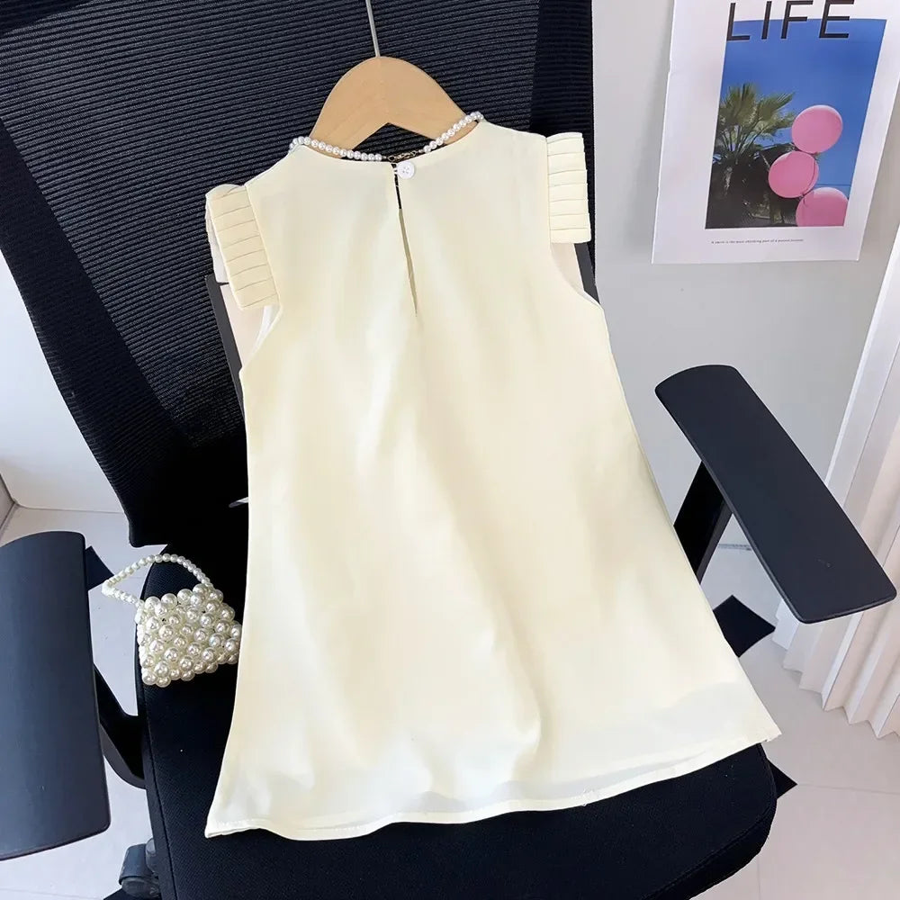 Bear Leader 2-7 Years Summer New 3D Flower Vest Dress Girl's Princess Dresses Baby Kids Clothing Wedding Party Elegent Clothes