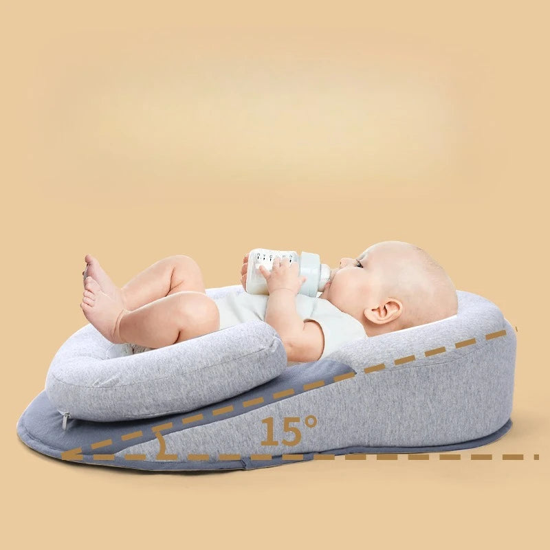 Anti-overflow choking pillow newborn pillow baby breastfeeding talisman breastfeeding pillow lying feed baby anti-spit ramp pads