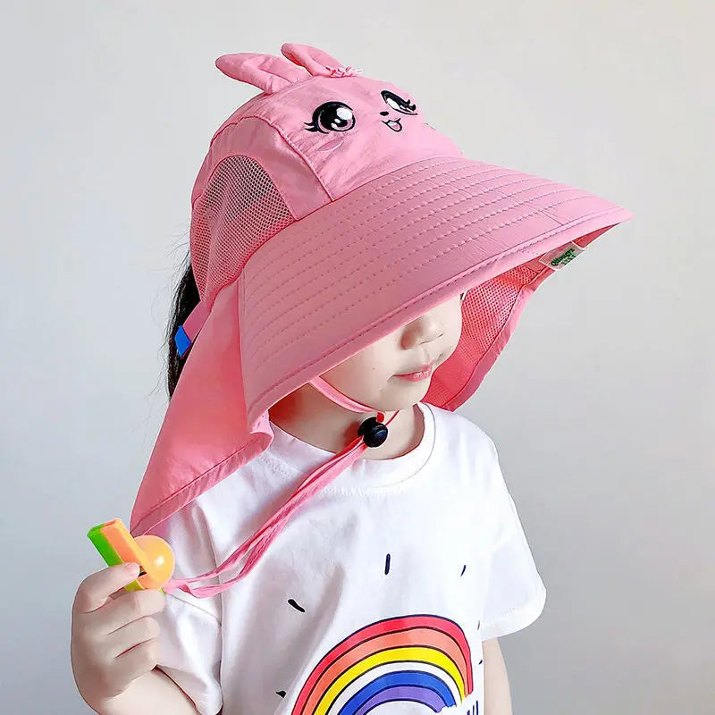 Children's Sunscreen Hat Baby Sun Hat Beach Hat UV Protection Summer Thin Breathable Large Brim Fisherman Hat