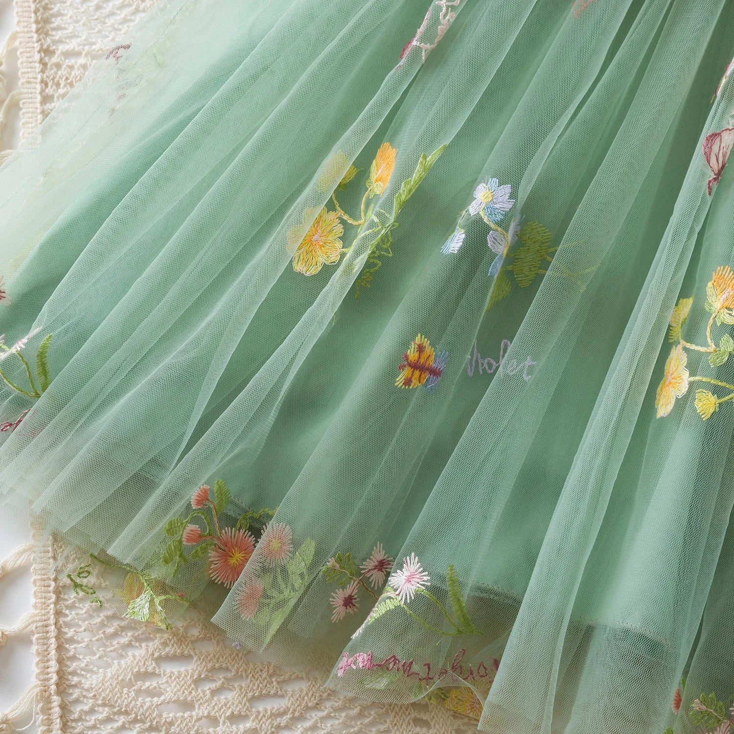 Fairy Flower Princess Dress for Girls Birthday Party Gown Long Sleeve Autumn Kids Clothes Knit Winter Dress Wedding Baby Dress