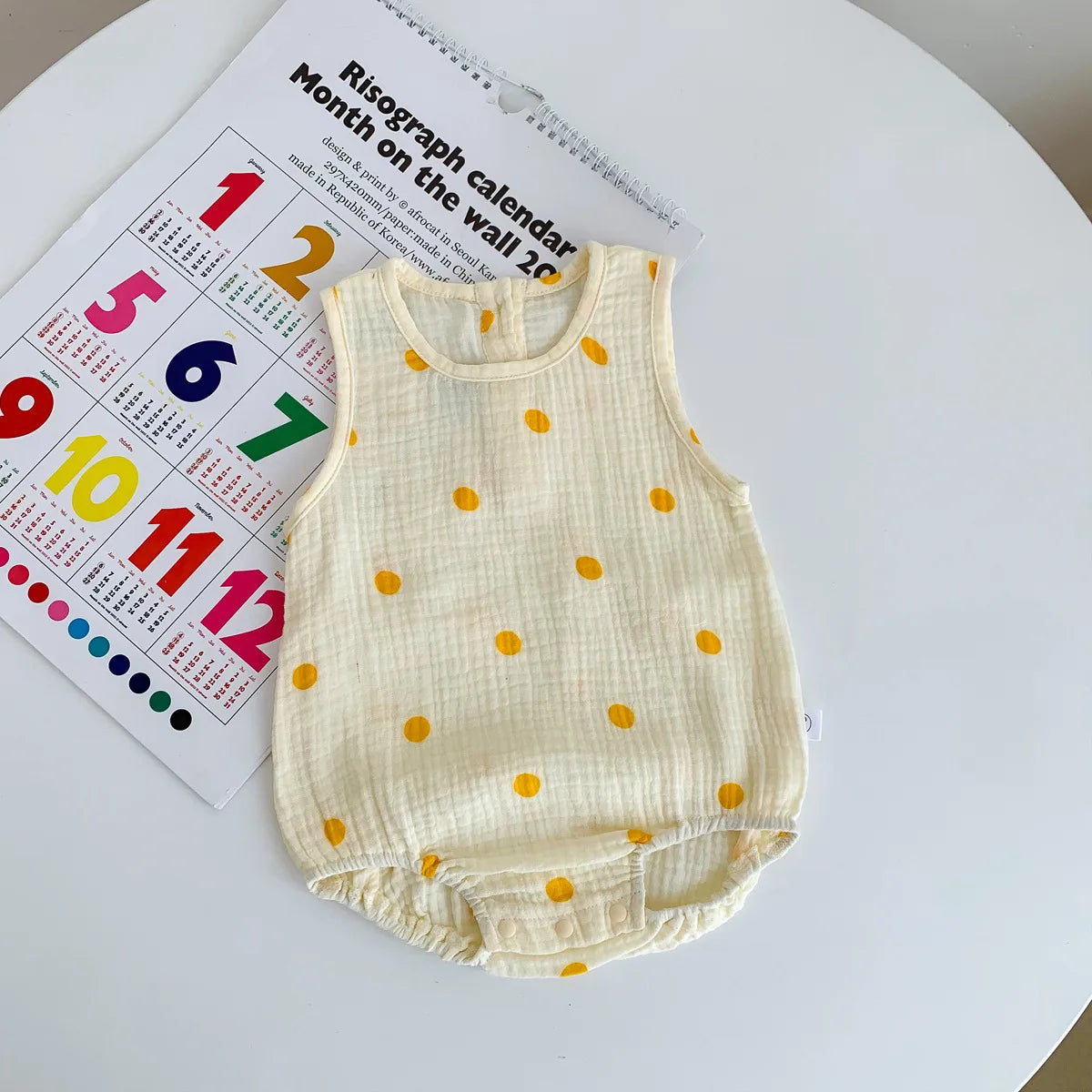 2025 New In Summer Infant Newborn Baby Girls Boys Wrinkle Cloth Cotton Outfits Kids Casual Jumpsuits Toddler Bodysuits